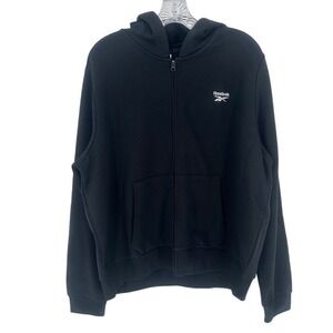 Reebok Identity Full Zip Hoodie Black Women's 2XL NWT